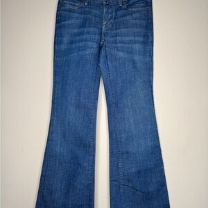 Citizens Of Humanity Blue Flare Wide Leg Jeans